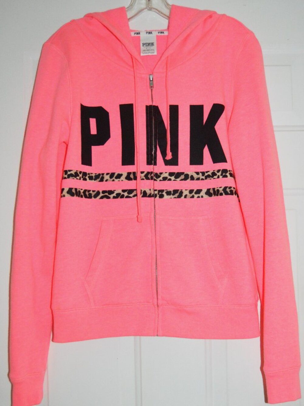 Victoria's Secret Pink S hoodie full zip Bright Pink